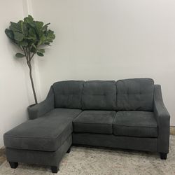 Gray Ashley Furniture Chaise Sofa 80”