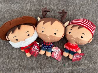 Knott’s Merry Farm Christmas Plush Set of 3 Sad Eye Joe Holiday NWT