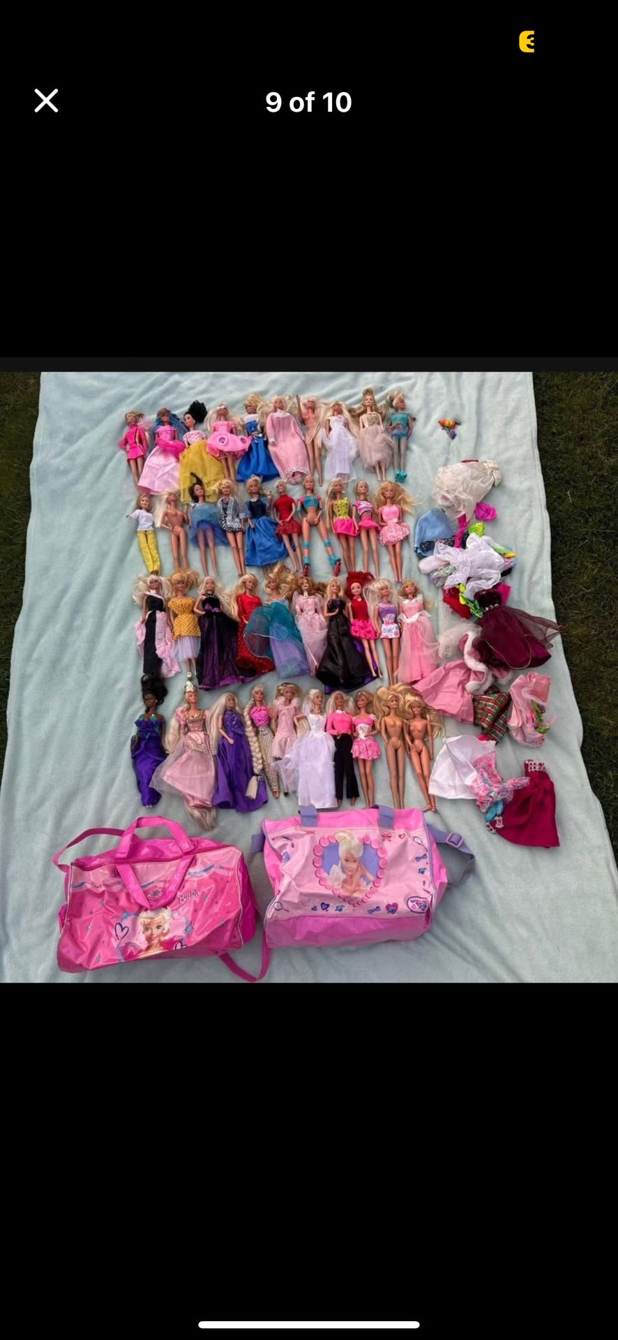 Vintage 90’s Barbies- 2 Carry Bags And Box Case