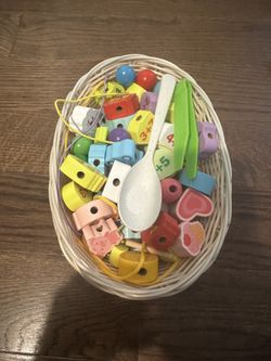 Wooden Lacing Beads Set – Educational Math & Fine Motor Toy