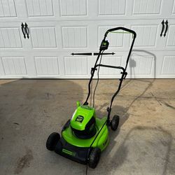 Greenworks electric mower. No battery