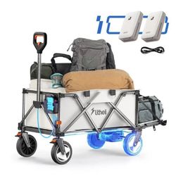 New Electric Battery Camping Picnic Heavy Duty Wagon - Pull Heavy Loads With Ease
