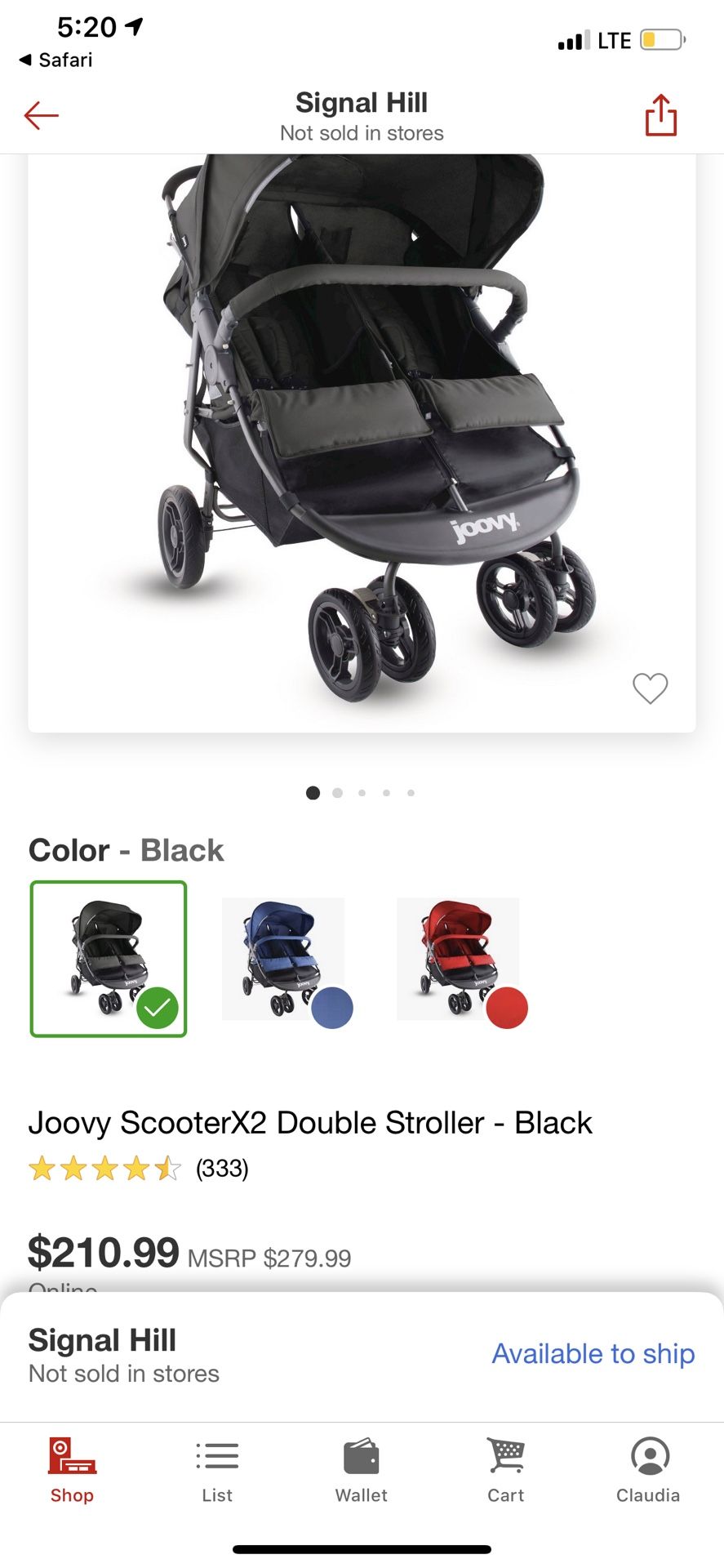 Joovy double stroller