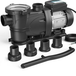 Vidapool In/Above Ground Pool Pump, Self Primming High Flow (with Timer, 1.5HP, 7350 GPH, 220V