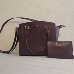 Kate Spade Handbag And Matching Wallet 