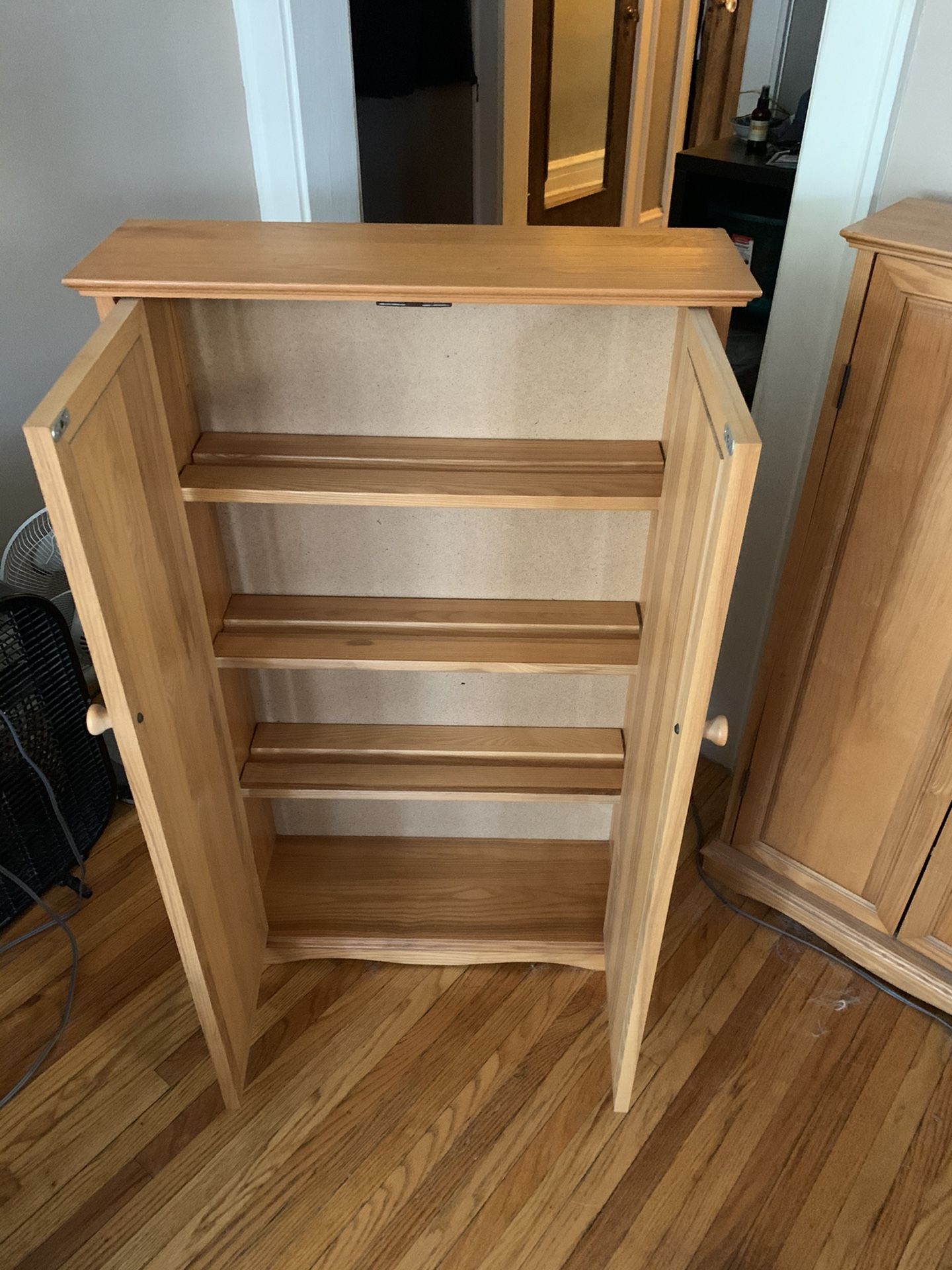 Solid wood storage cabinets $25 each 40 for both