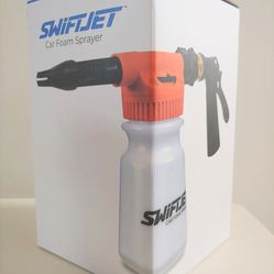 SwiftJet Car Wash Foam Gun + Microfiber Wash Mitt - Car Foam Sprayer - Foam Cannon Garden Hose - Spray Foam Gun Cleaner - Car Wash Kit Car Accessories