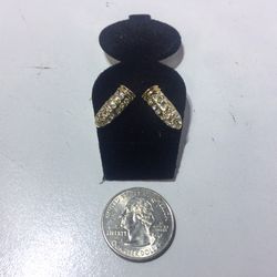 Gold Plated Bullet Earrings