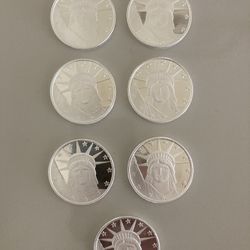 Silver Coins 7 Ounces 999 Fine 