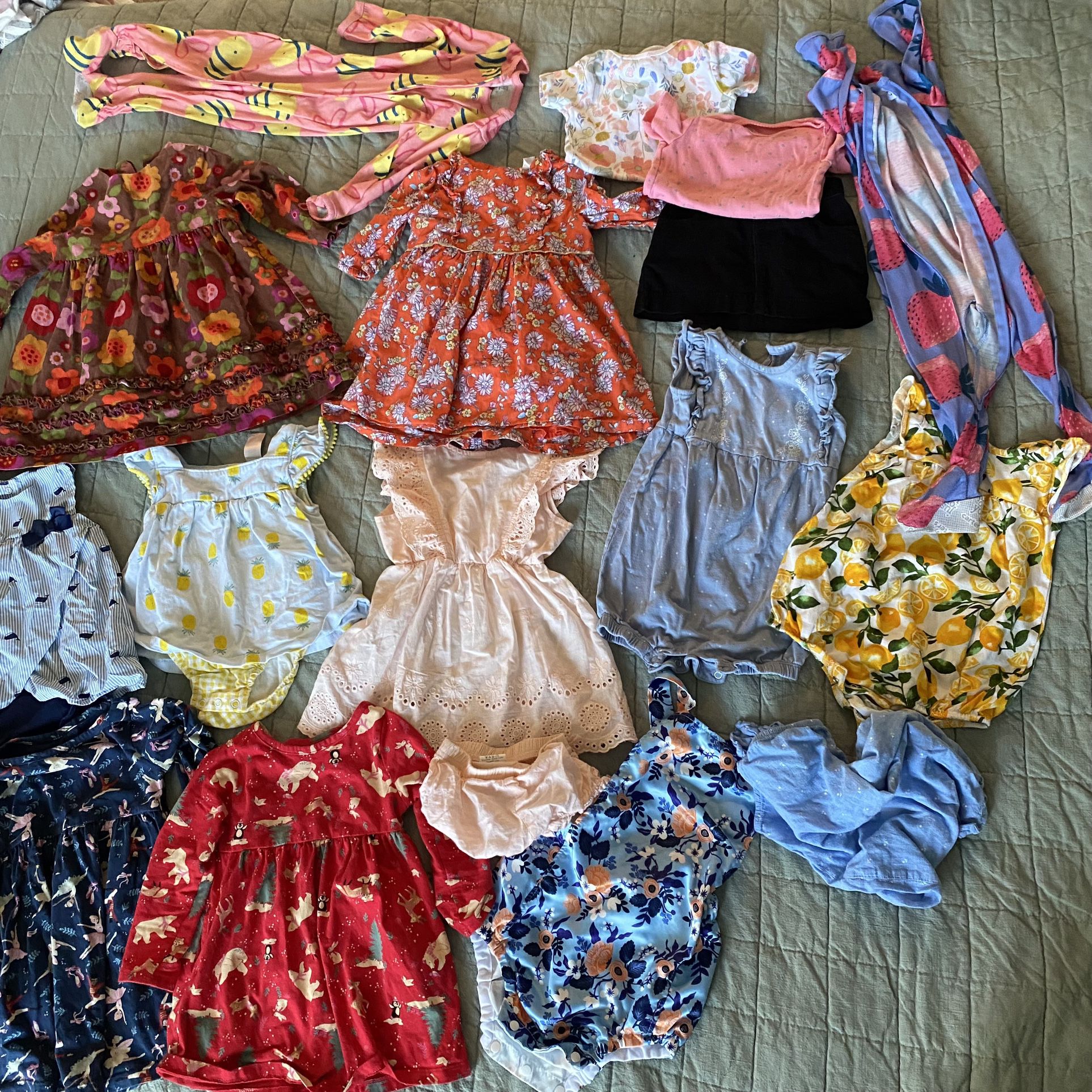 Big lot of baby girl summer clothes