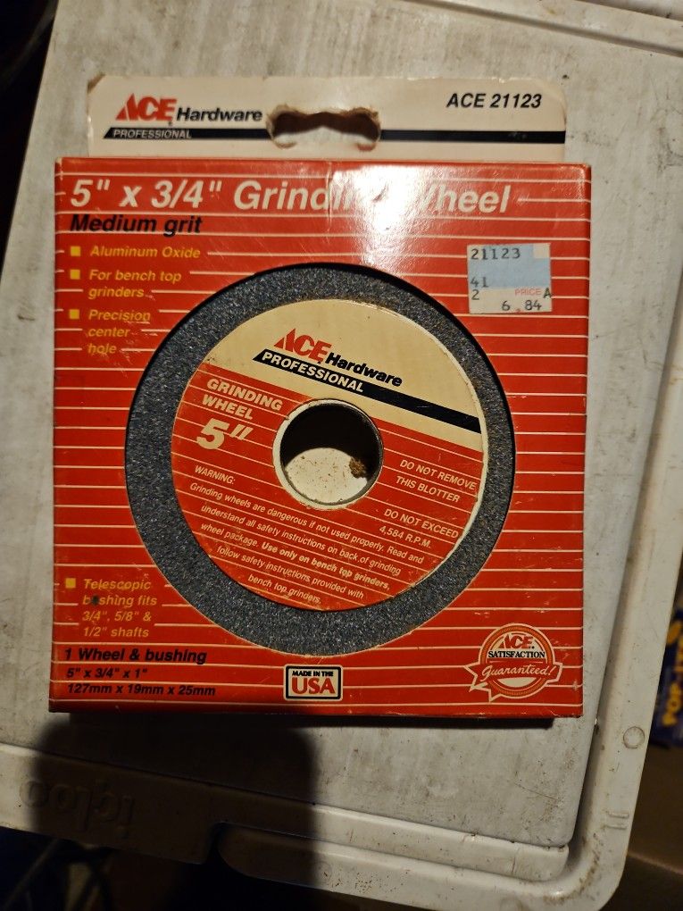 5" x 3/4" Grinding Wheel Medium Grit