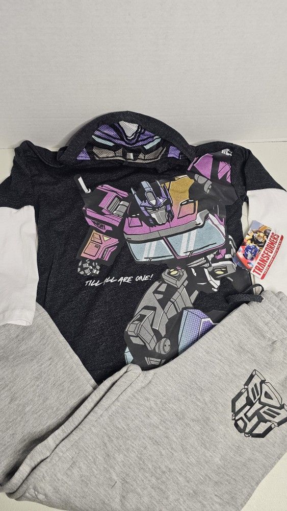 Transformers Cosplay Hoodie & Jogger Set Boys Size 6