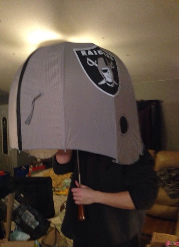 NNFL Raiders helmet shaped oversized umbrella