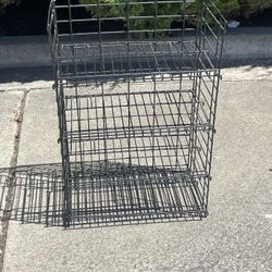 Adjustable Foldable Black Metal Display Rack
