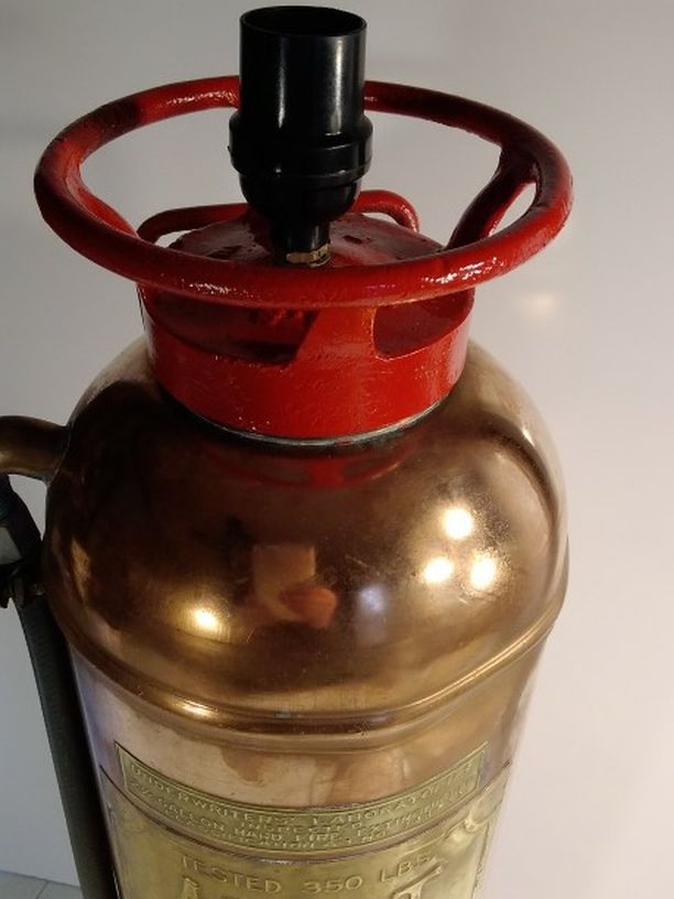 Antique Fire Extinguisher Repurposed Lamp