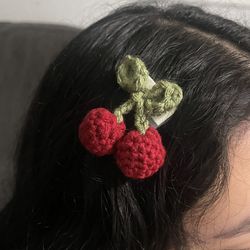 Crochet Flower Hair Ties And Clips 
