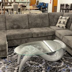 Grey Material Sectional Was $1789 Now $1599