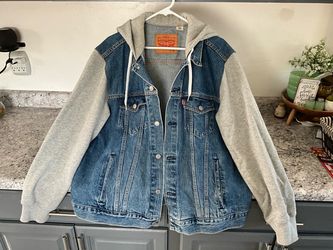 Mens Levi's Hybrid Hooded Denim Jacket XL