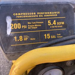 DEWALT Vertical Portable Compressor, 1.8 Hp 200 Psi