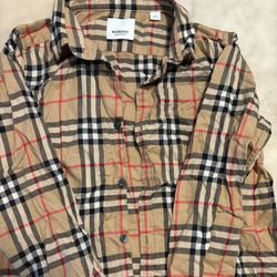 Kid Burberry Button Up Shirt 