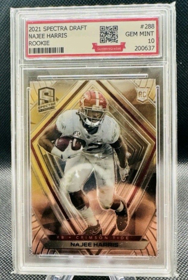 Really Nice 2021 Panini Chronicles Draft Picks Spectra Najee Harris Rookie Card 