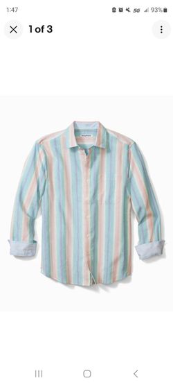 Tommy Bahama men's Large LINEN shirt Excellent Condition PRICE Is Firm Cash