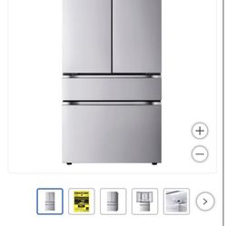 LG Counter-Depth MAX with Zero Clearance 3-Door French Door Refrigerator