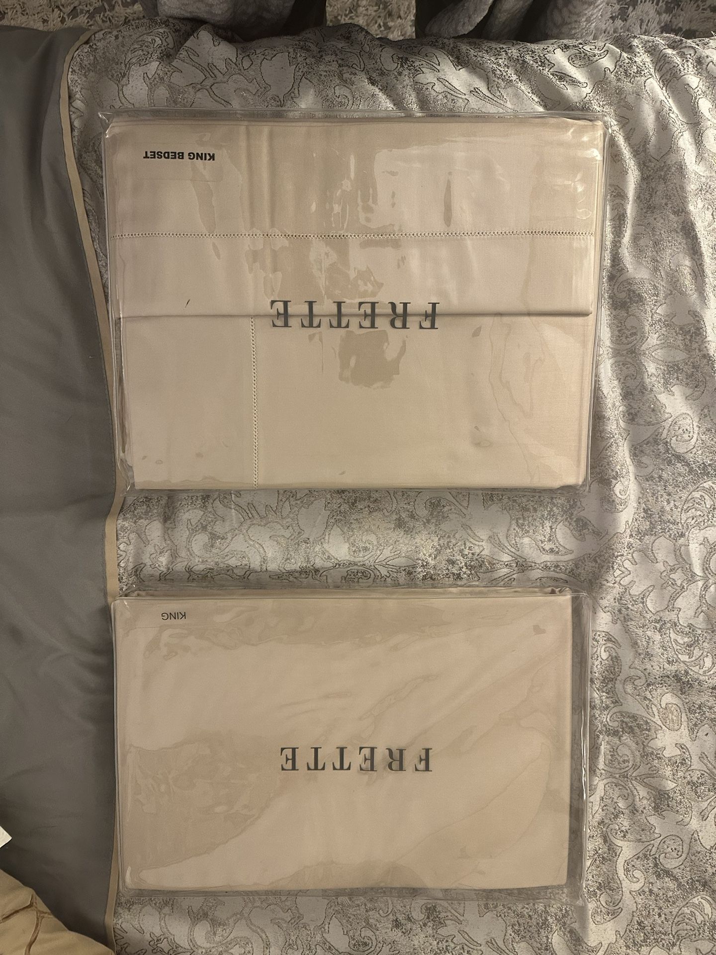 Frette Bed Set- King Fitted, Flat, Duvet Cover And Two Shams