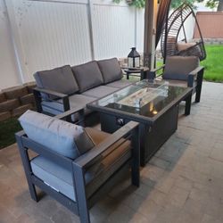 Outdoor Patio Furniture Set W/ Outland Firepit
