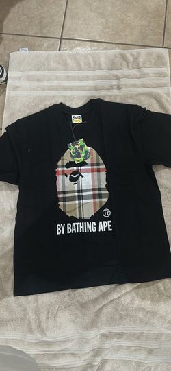 New bape X burberry Shirt black size L