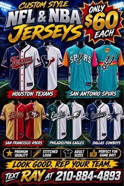 🔥 NFL & NBA Baseball-Style Jerseys