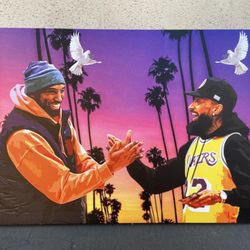 KOBE BRYANT & NIPSEY HUSSLE TRIBUTE CANVAS