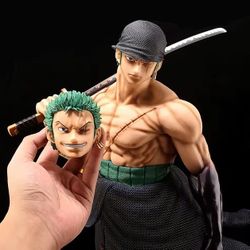One Piece Anime Large 50cm Five-Headed Eagle Carrying Knife Domineering Zoro Collectible Statue Model Figure Ornament Gifts