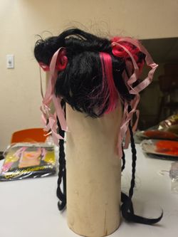 Black/Pink Geisha Wig