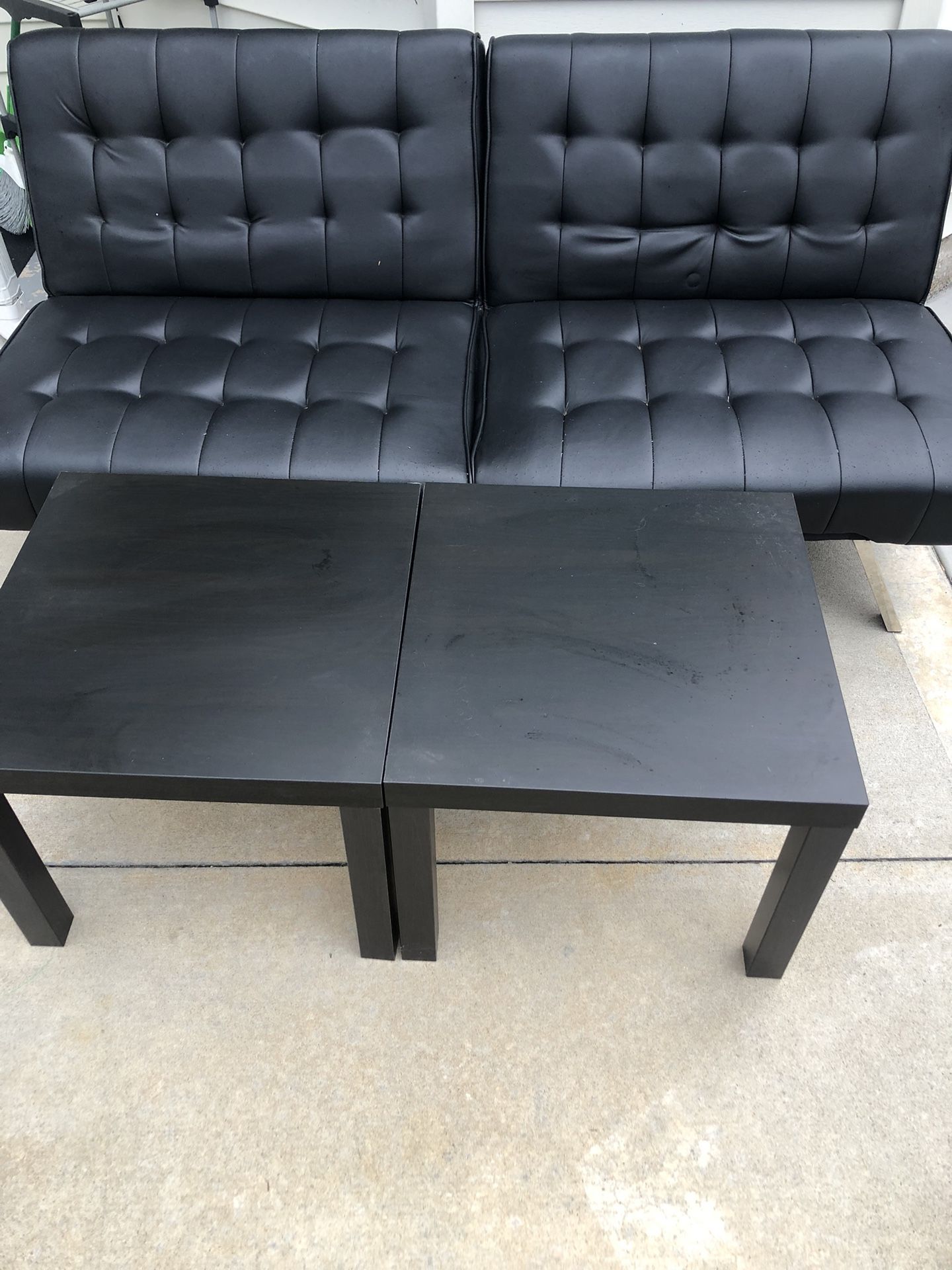 2 Tables With Unfold-able Sofa