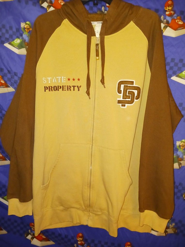 2000s Y2K State Property Beanie Siegel Roc A Fella Records Rocawear Hoodie Jacket