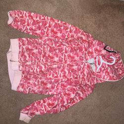 xl pink bape hoodie