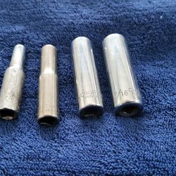 Vintage Craftsman 1/4  6point Deep Standard Sockets 