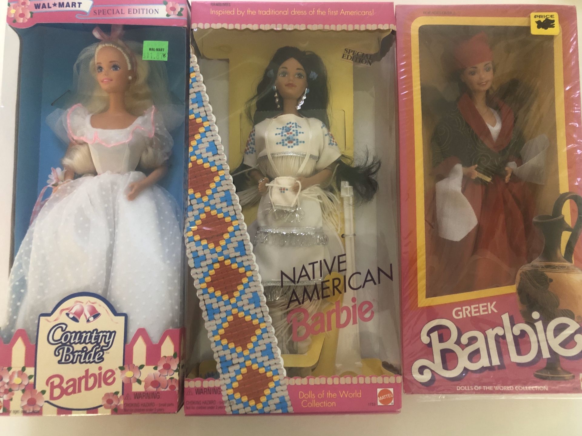 Three Special Collectible Barbies new