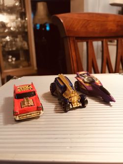 3 hot wheels, 57 Chevy, Straight Pipes and xt-3 vehicle (price is for all) NO INDIVIDUAL SALES