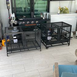 2 Split Dog Cages