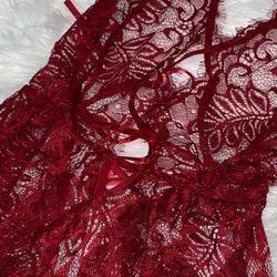 Avidlove Women One Piece Lingerie Lace Bodysuit Deep V Teddy Mini Babydoll