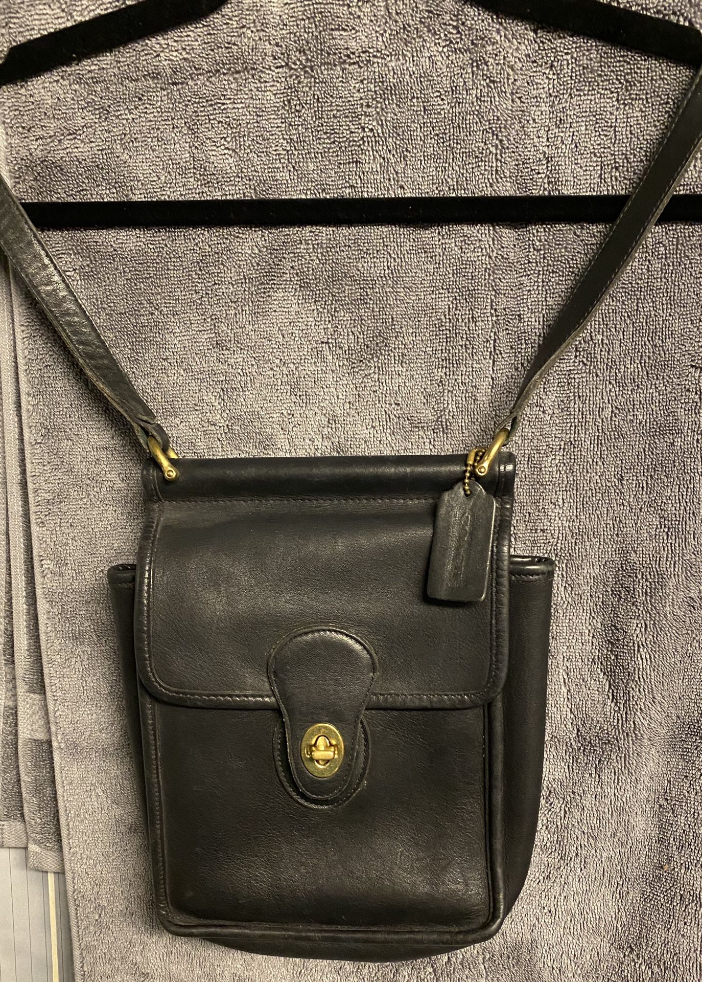 COACH black leather purse