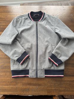 Gray Tommy Hilfiger Varsity Jacket