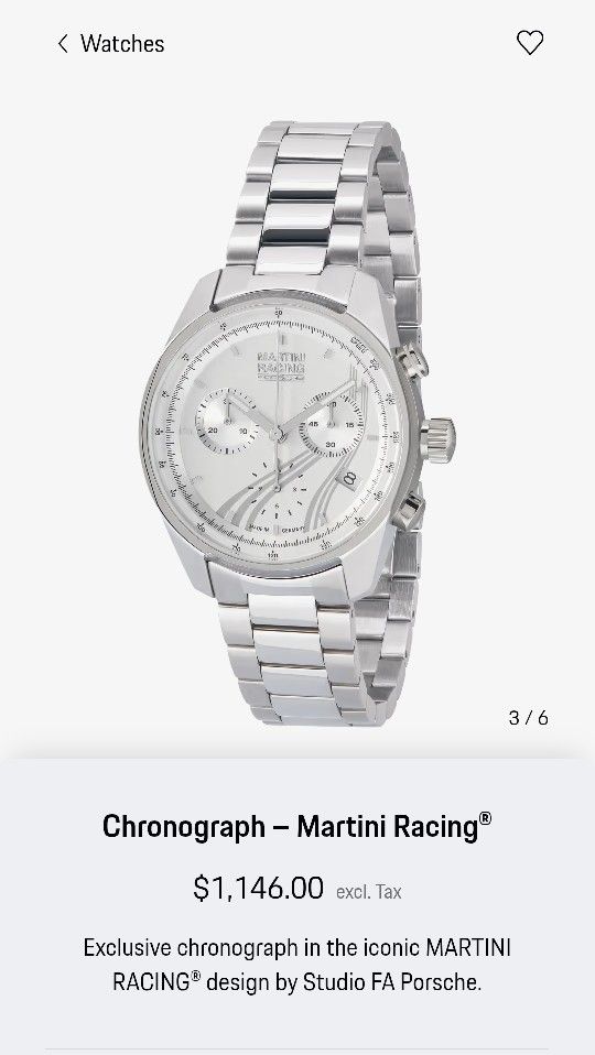 Martini Racing Chronograph Watch