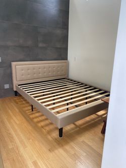 Brand New Cal King Bed Frame with Headboard - LinenPrice: $200 Selling a brand new California King size bed frame with matching headboard in Linen col