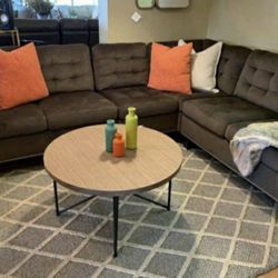 Lantana Chocolate Reversible Sectional / Couch 