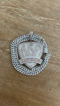 (Moissanite chain x ABP pendant) Rose gold and 925 silver