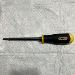 Stanley 68-012 All- In- One 6 Way Screwdriver With  Double Prolong Connector For Slotted And Phillips  Nut driver With Ergonomic Handle 10” Long New 