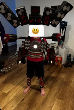 skibidi toilet titan speakerman upgraded Halloween 🎃 Costume For 9-11 Yo 